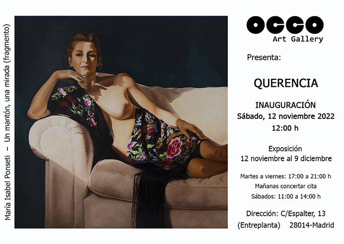 OCCO Art Gallery es una galería de arte, situada en Madrid, cuyo objetivo es difundir el arte en España e internacionalmente