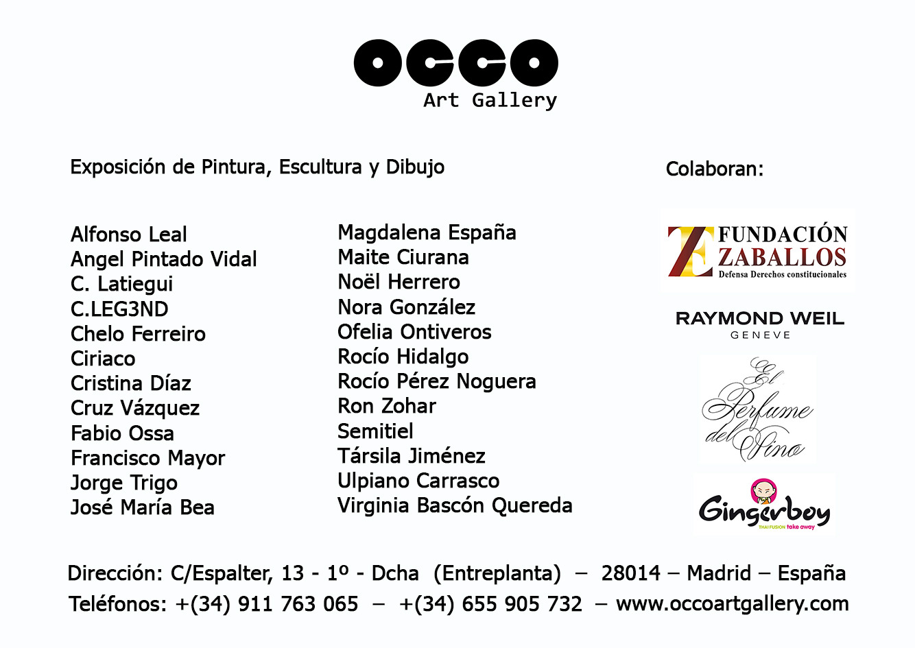 Navidad - rev OCCO Art Gallery es una galería de arte, situada en Madrid, cuyo objetivo es difundir el arte en España e internacionalmente