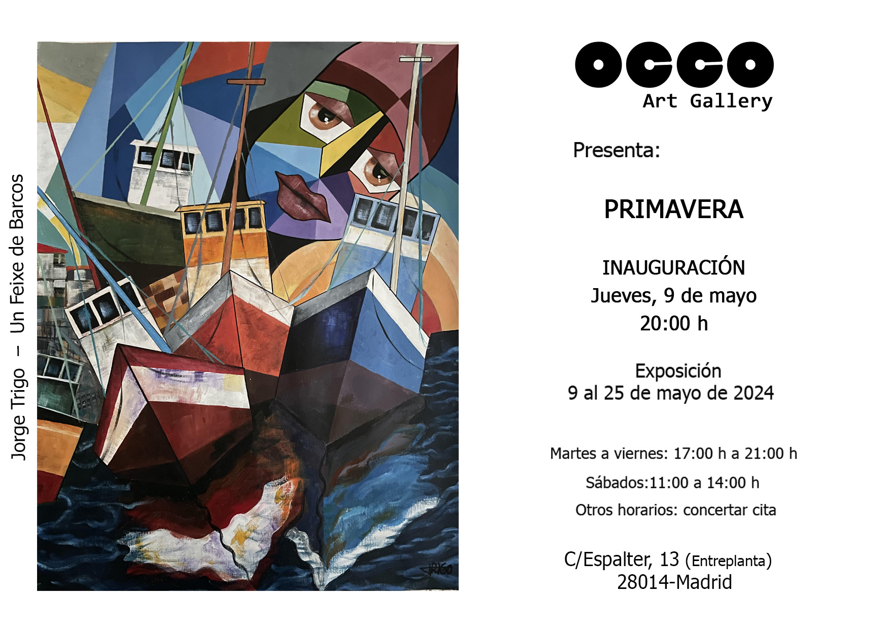 OCCO Art Gallery es una galería de arte, situada en Madrid, cuyo objetivo es difundir el arte en España e internacionalmente