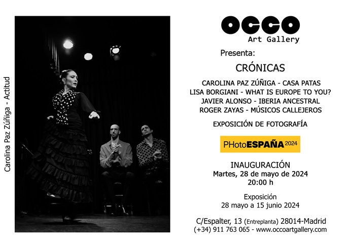 PHotoESPAÑA 2024 - CRÓNICAS OCCO Art Gallery es una galería de arte, situada en Madrid, cuyo objetivo es difundir el arte en España e internacionalmente