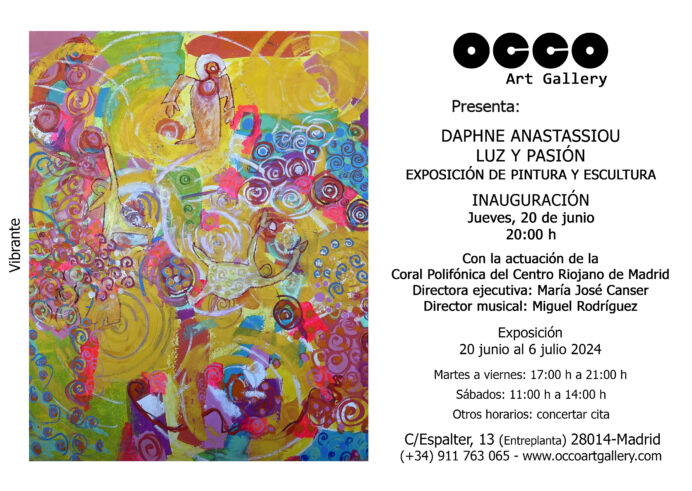 Daphne Anastassiou, exposición de pintura y escultura