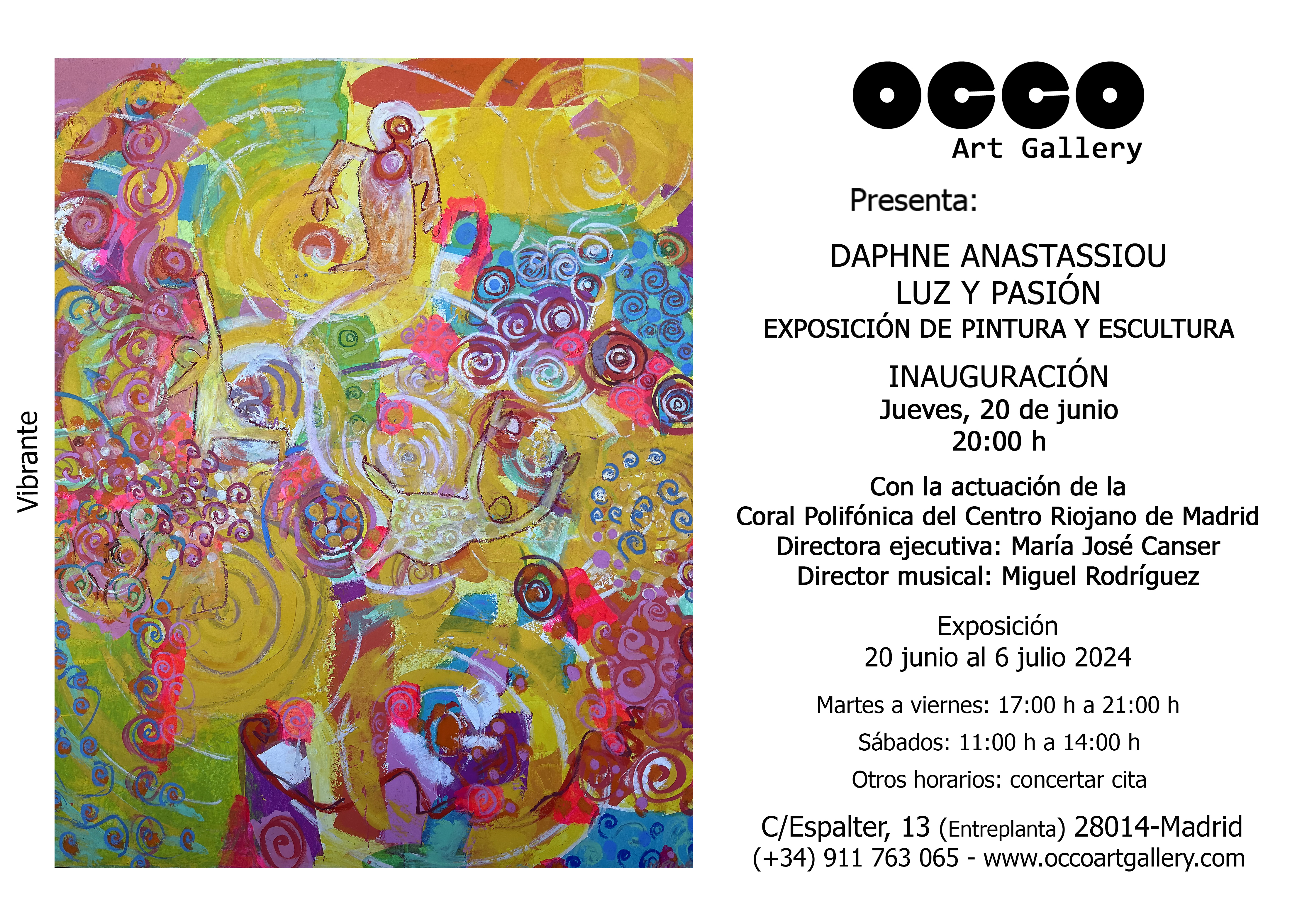Daphne Anastassiou, exposición de pintura y escultura