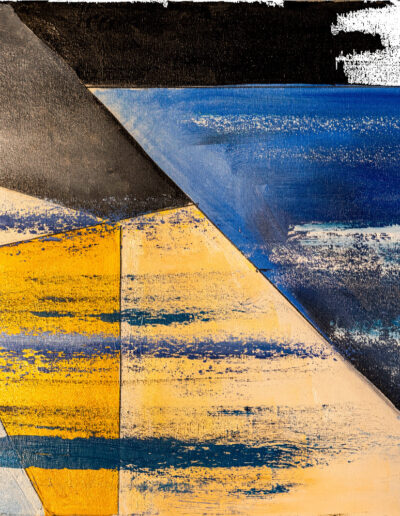 a painting of a triangle and triangle shapes