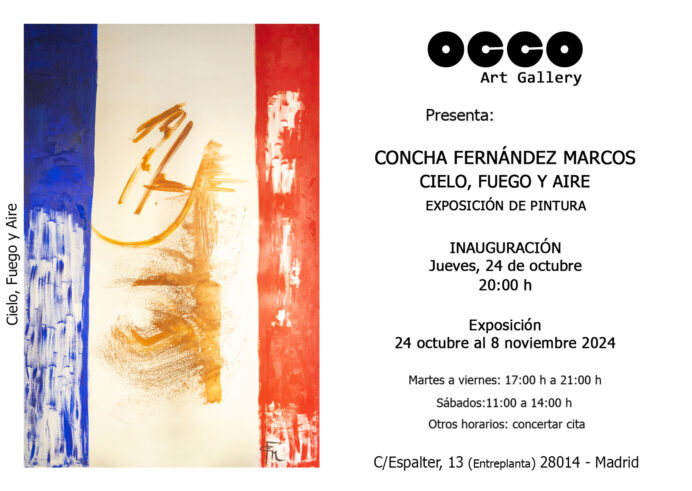 Concha Fernández Marcos. Exposición de pintura CIELO, FUEGO Y AIRE