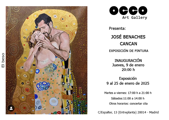Exposición de NAVIDAD 2024. Pintura y escultura. Del 4 de diciembre dee 2024 al 4 de enero de 2025 en OCCO Art Gallery, Madrid.
