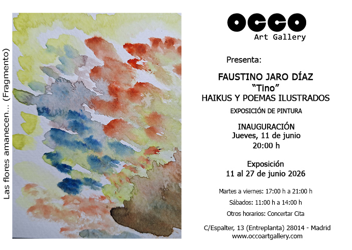 Exposición individual de pintura de Faustino Jaro Díaz, HAIKUS Y POEMAS ILUSTRADOS. Desde el 11 al 27 de junio.